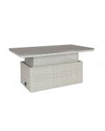 Kettler Palma S-Q Height Adjustable Slat Top Table - White Wash
