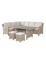 Kettler Palma Right Hand Dining Corner Set with Polywood Table - Oyster 