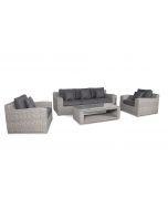 Kettler Palma Luxe 3 Seater Lounge Sofa Set - White Wash