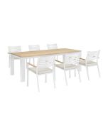 Kettler Elba 6 Seat Dining Set with Chairs - White