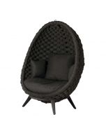 Alexander Rose Cordial Luxe Lucy Chair with Base - Dark Grey