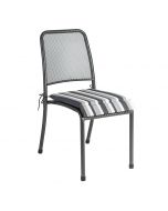 Alexander Rose Portofino Chair Cushion - Charcoal Stripe