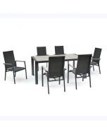 Kettler Surf Active 6 Seat Dining Set with Multi-Position Dining Chairs