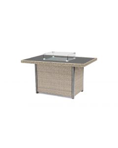 Kettler Palma Mini Fire Pit Table with Aluminium Top - Oyster 