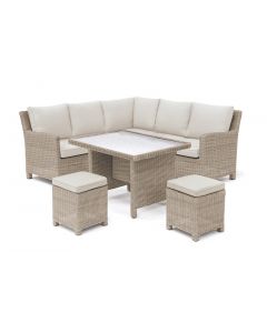 Kettler Palma Mini Corner Set with Glass Table - Oyster