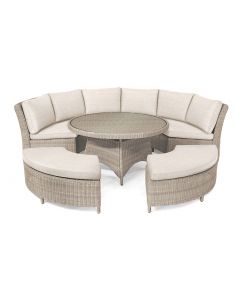 Kettler Palma Casual Dining Round Set - Oyster 