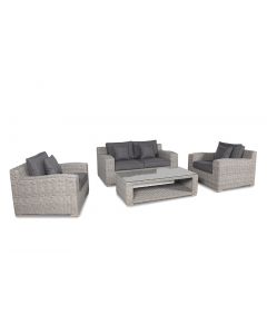 Kettler Palma Luxe 2 Seater Lounge Sofa Set - White Wash