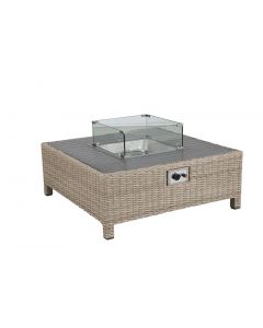 Kettler Palma Low Lounge Fire Pit - Oyster 