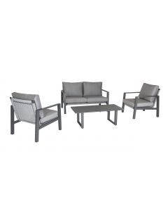 Kettler Larno 4 Seat Lounge Set with Coffee Table