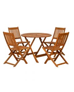 Royalcraft Manhattan 4 Seater Dining Set with Folding Chairs