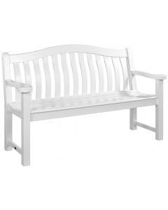 Alexander Rose Acacia White Painted Turnberry Bench 5ft
