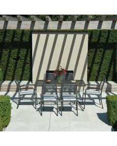Alexander Rose Portofino Armchair and Side Chair 6 Seat Rectangular Set
