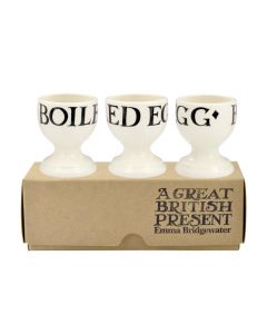 Emma Bridgewater Black Toast Set Of 3 Egg Cups