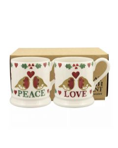 Emma Bridgewater Christmas Joy 1/2 Pint Mugs Set Of 2 